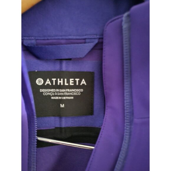 Athleta Glacier Softshell Purple jacket size Medium Hooded Activewear Athleisure - Picture 3 of 6